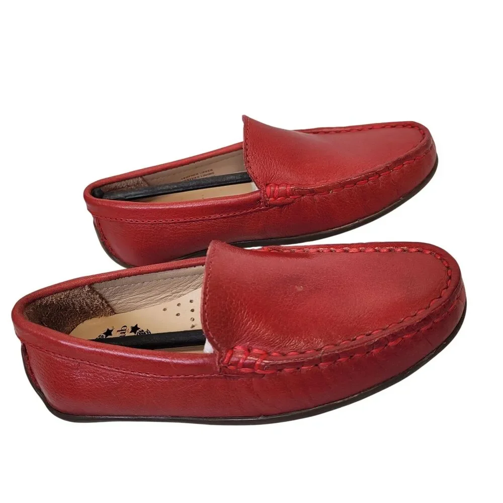 Driver Club USA Kids Leather San Diego 2 Loafers Red Everest Size 11